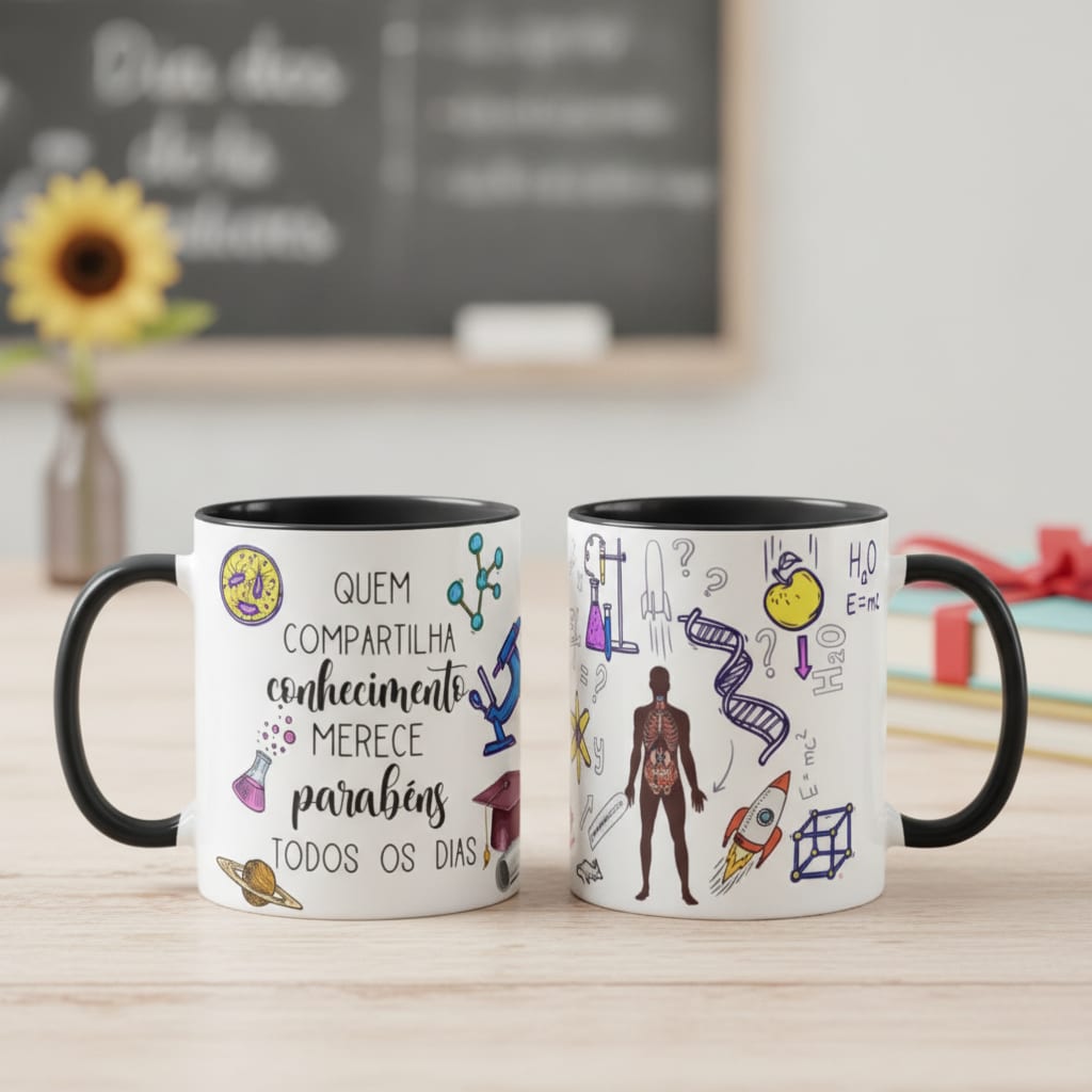 Caneca de Presente Dia dos Professores Professor de Ciências