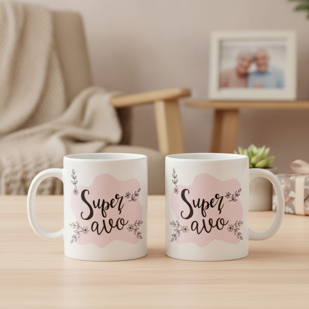 Caneca Delicada Presente Especial para Super Avó Vovó - Família (Avó/Vovó)