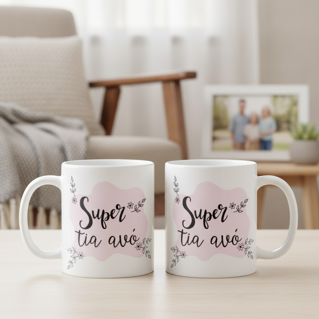 Caneca Delicada Presente Especial para Super Tia Avó - Família (Tia Avó)