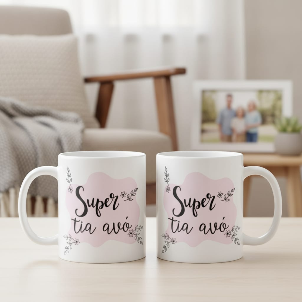 Caneca Delicada Presente Especial para Super Tia Avó - Família (Tia Avó)