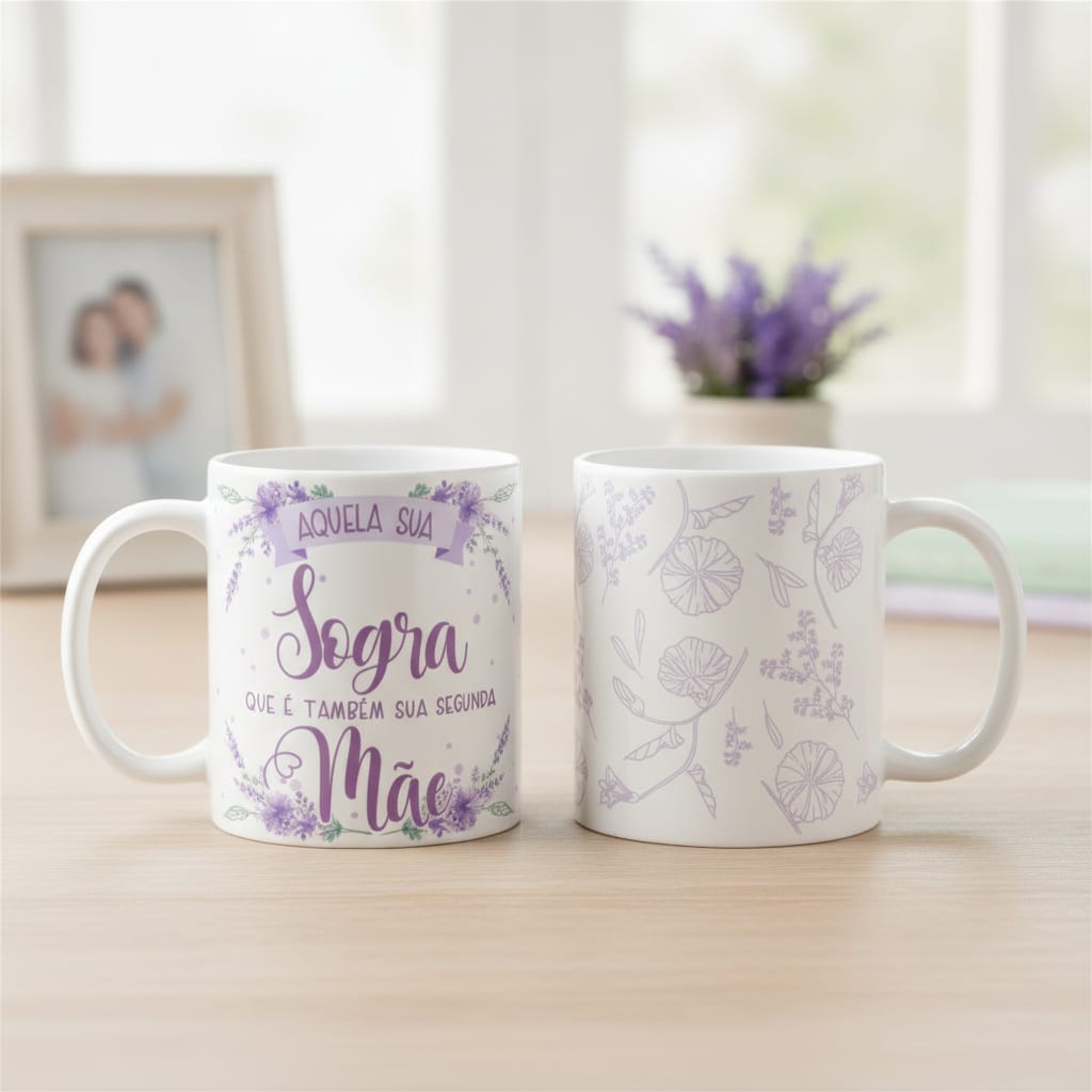 Caneca Dia Das Mães Para Sogra Do Coração - Segunda Mãe - Família (Sogra)