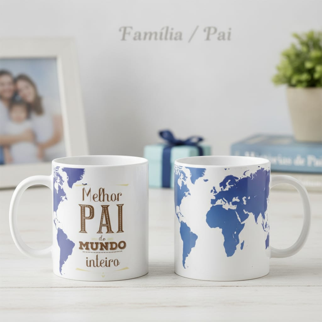 Caneca Dia Dos Pais Presente Para Melhor Pai Do Mundo - Família (Pai)