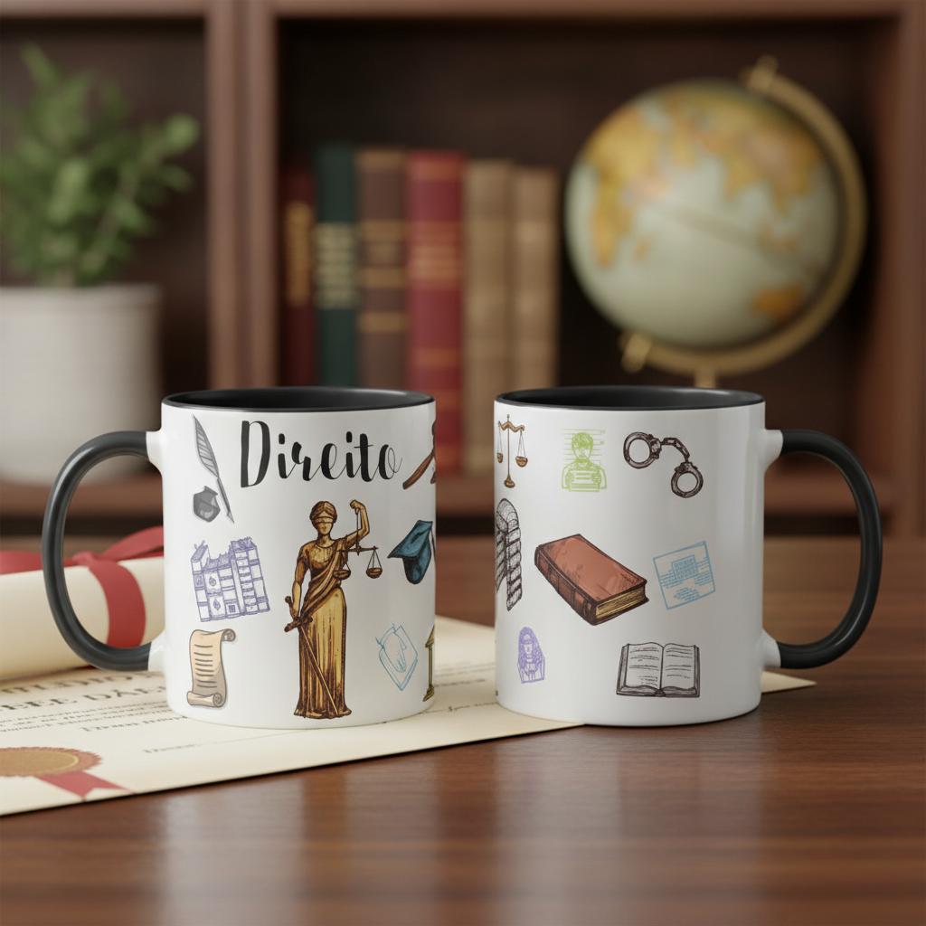 Caneca Direito Presente Personalizado Profissão Advogados - Profissões (Advogado(a))