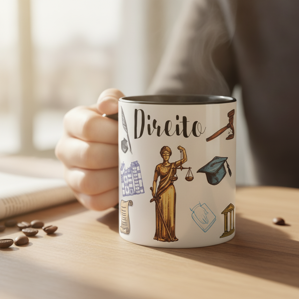 Caneca Direito Presente Personalizado Profissão Advogados