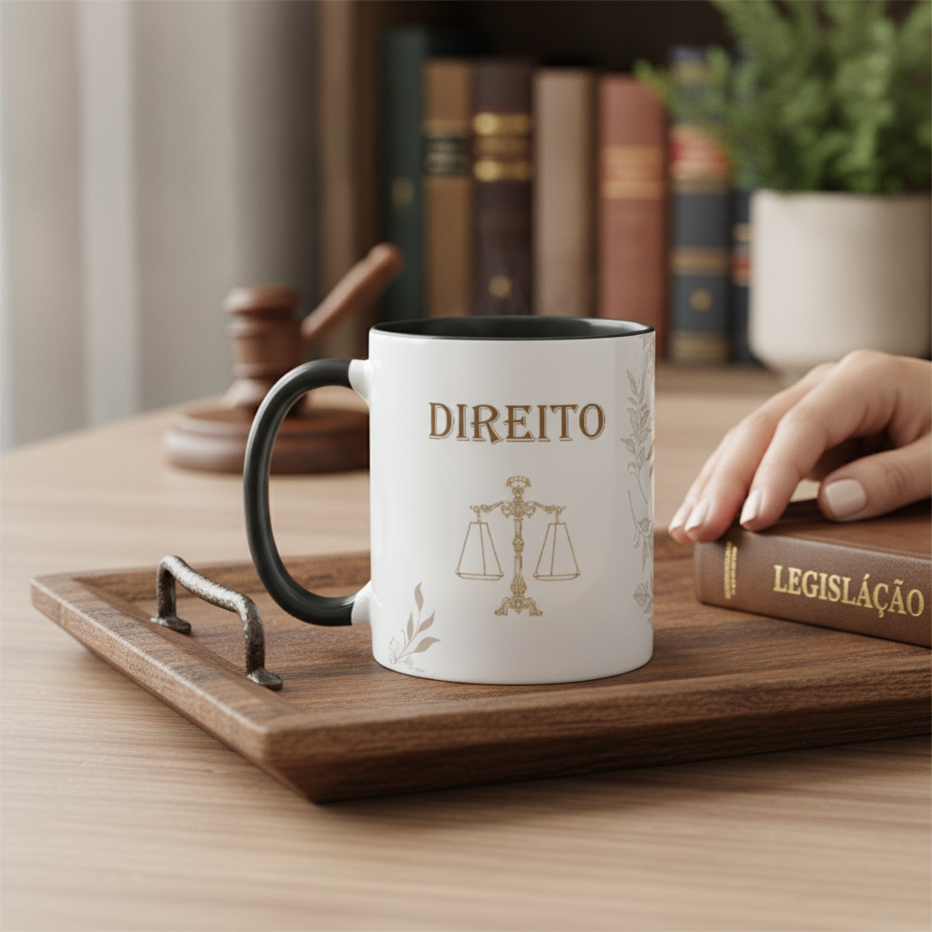 Caneca Direito Presente Personalizado Profissão Formatura