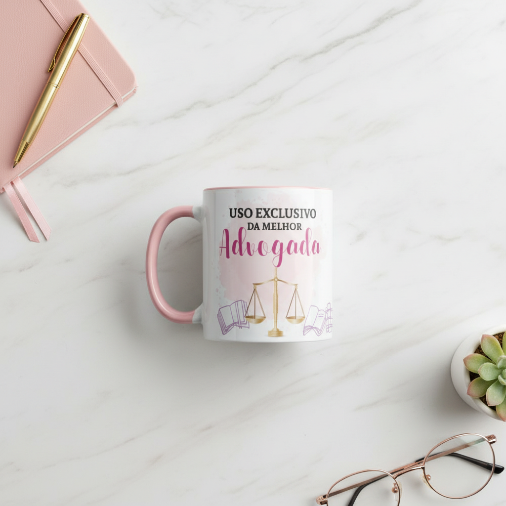 Caneca Direito Presente Profissão Melhor Advogada Especial