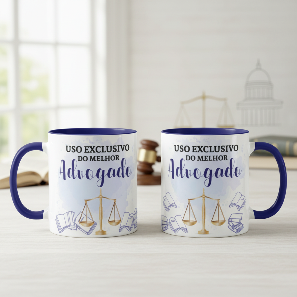 Caneca Direito Presente Profissão Melhor Advogado Especial - Profissões (Advogado(a))