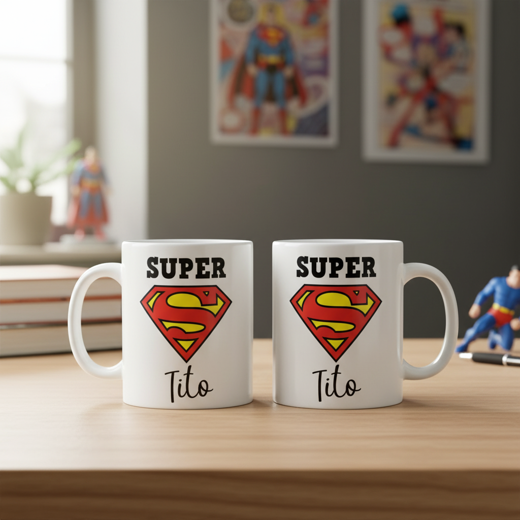 Caneca Divertida de Presente Especial Tio - Super Titio - Família (Tio(a))