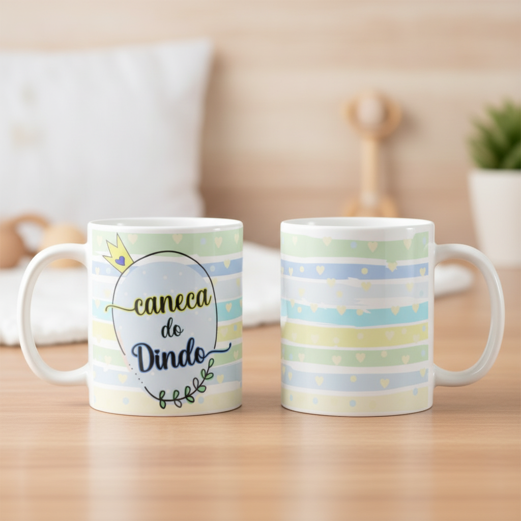 Caneca do Dindo Presente Especial Aniversário Padrinho - Batizado (Padrinho/Dindo)