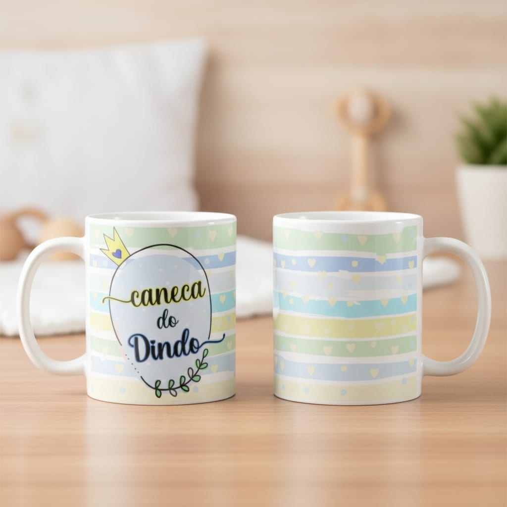Caneca do Dindo Presente Especial Aniversário Padrinho - Batizado (Padrinho/Dindo)