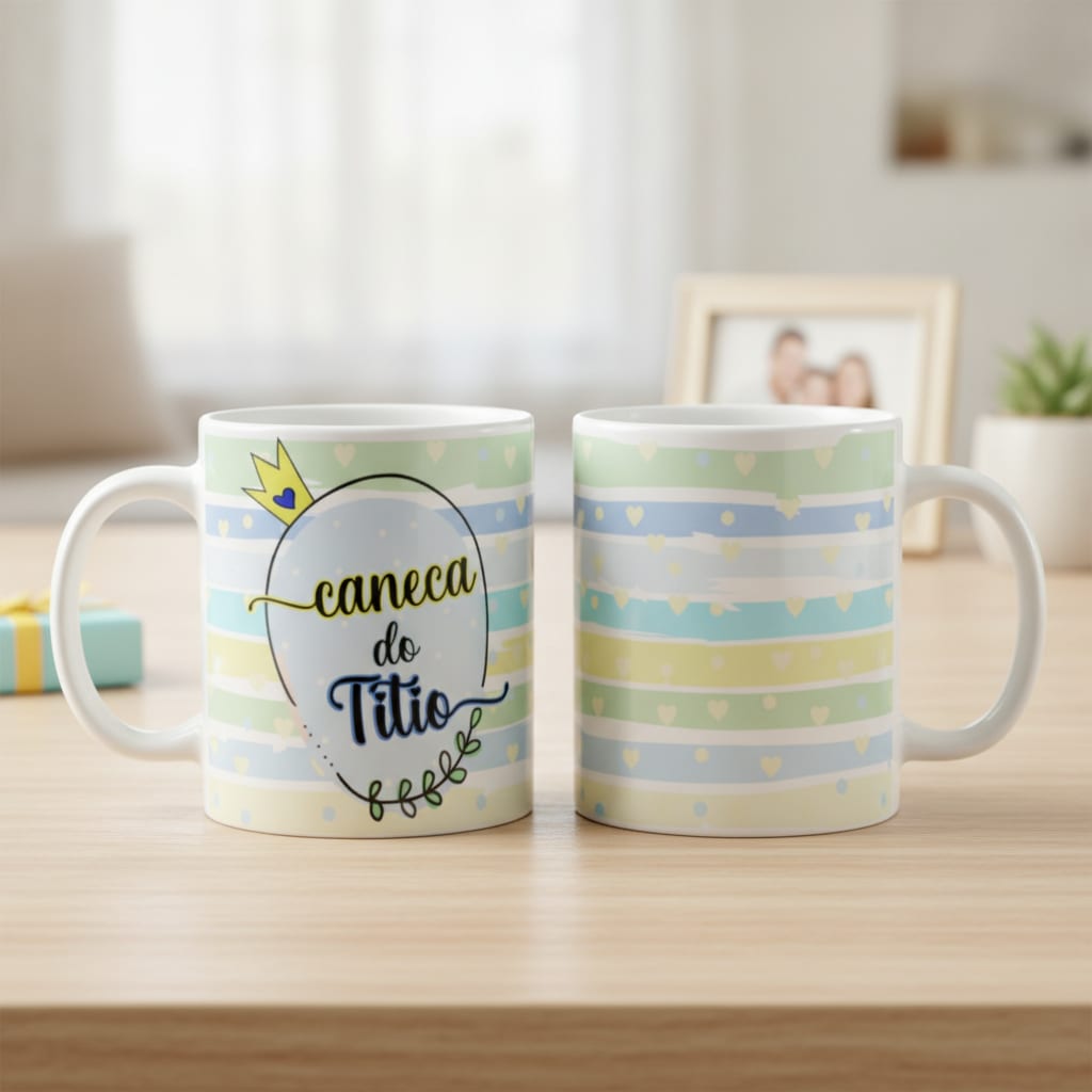 Caneca do Titio Presente Especial Aniversário do Tio - Família (Tio)