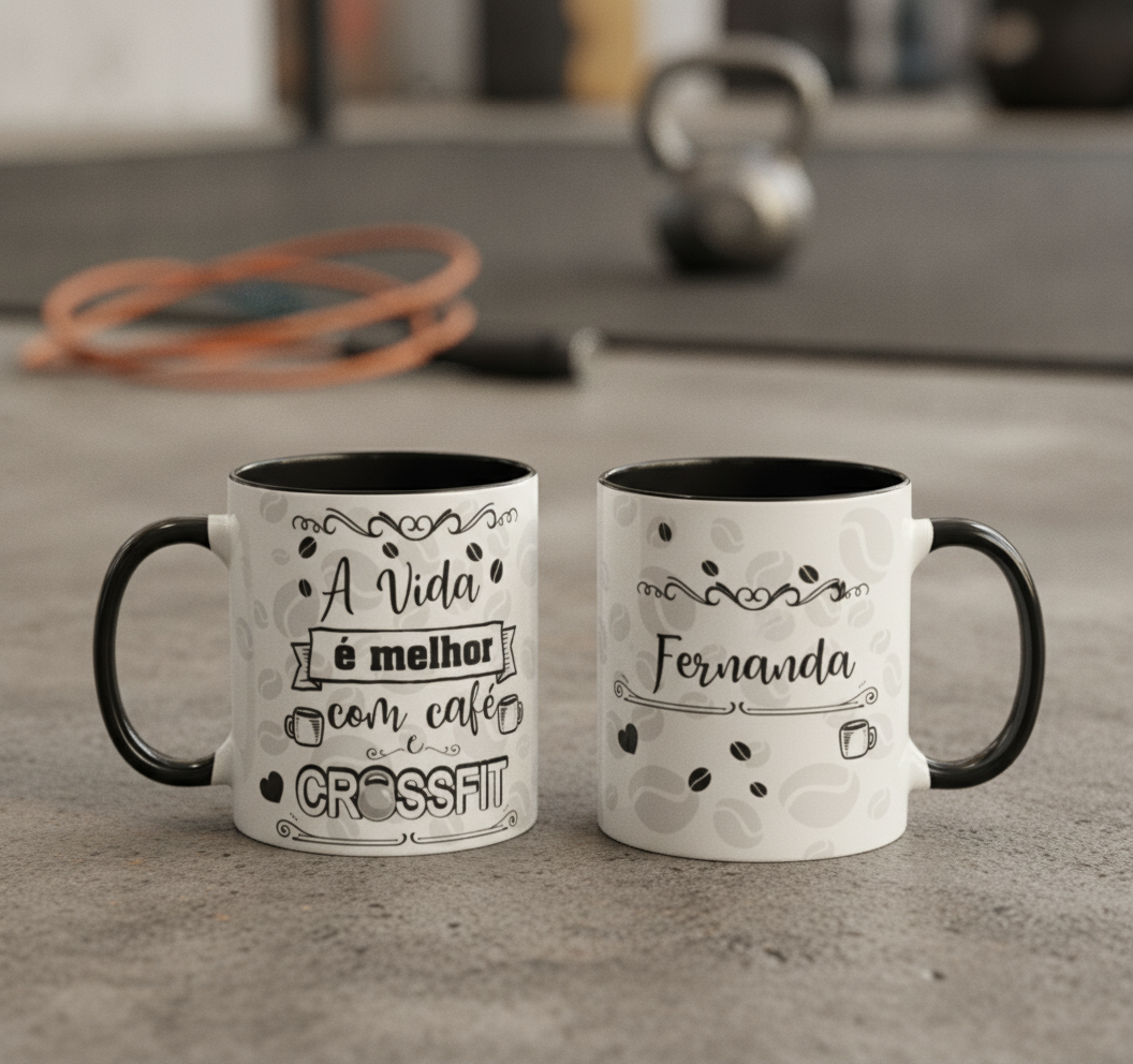  Caneca Esporte Crossfit Presente Personalizada Com Nome - Hobbies (Esporte)