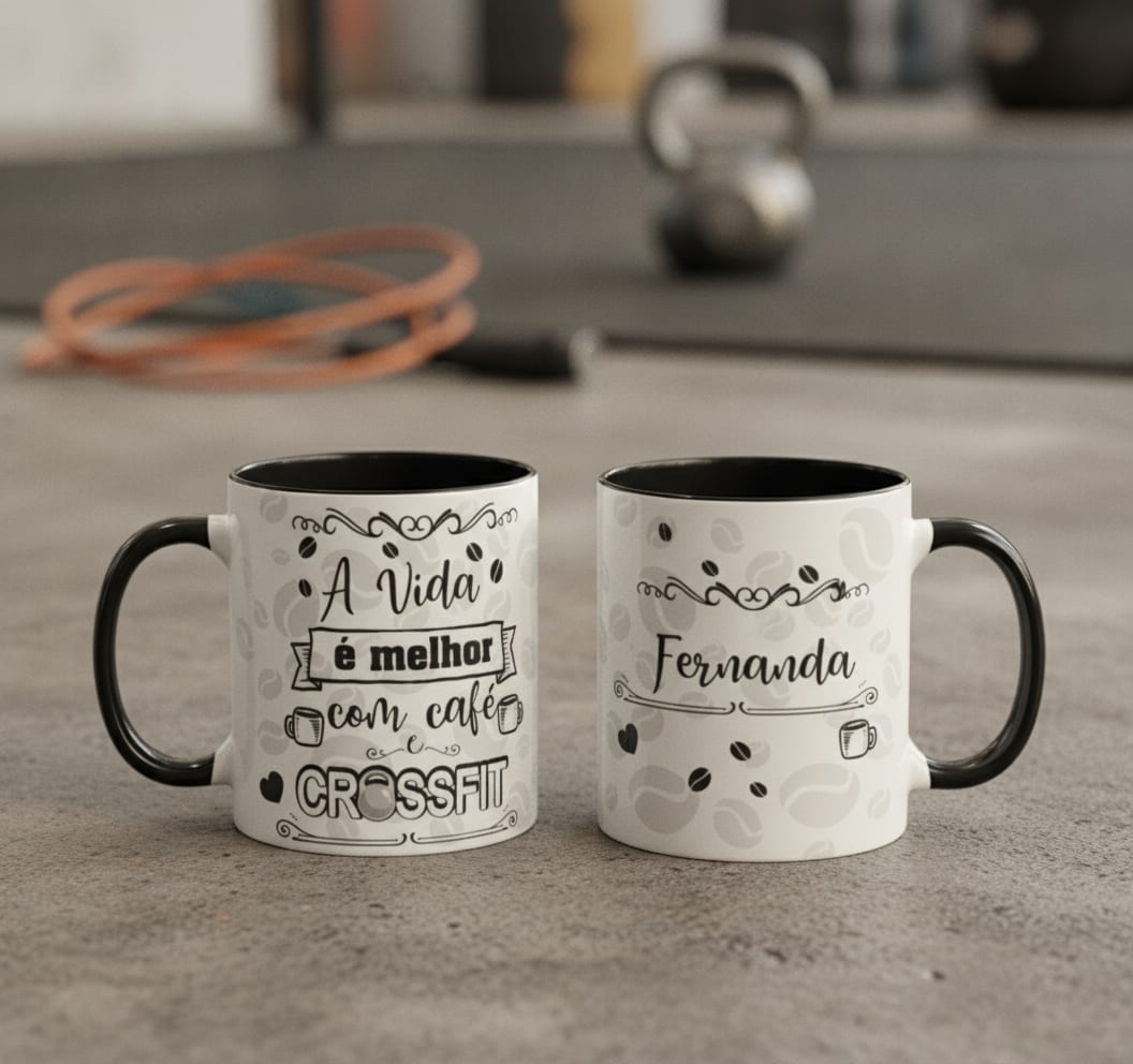 Caneca Esporte Crossfit Presente Personalizada Com Nome - Hobbies (Esporte)