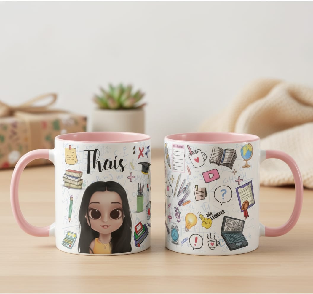Caneca Estudante Presente Criativo Amiga Estudiosa - Outros (Amigo(a))