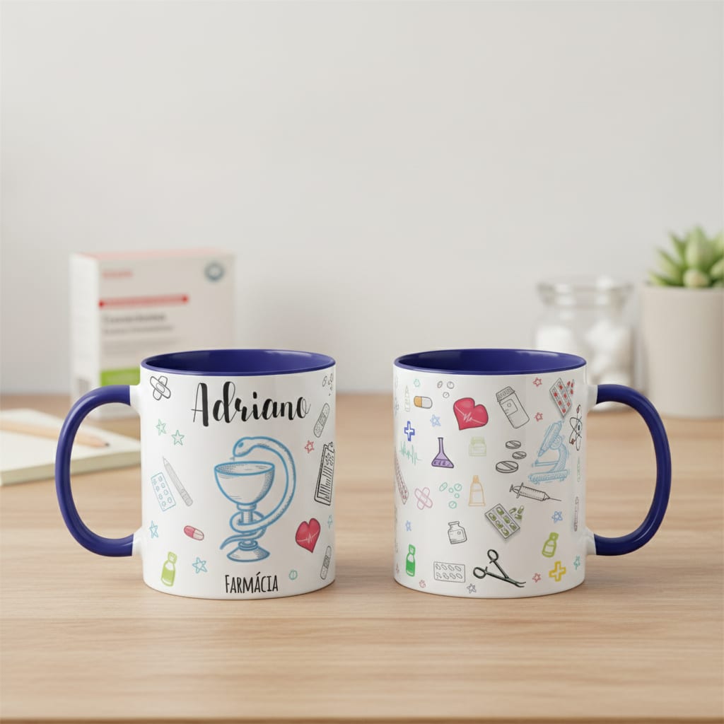 Caneca Farmácia Profissão Presente Criativo Farmacêutico - Profissões (Farmacêutico(a))