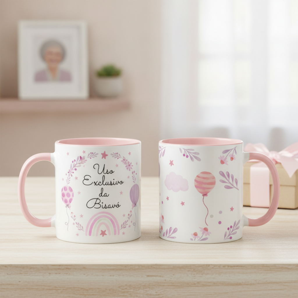 Caneca Feminina Delicada Presente Especial para Bisavó - Família (Avó/Bisa)