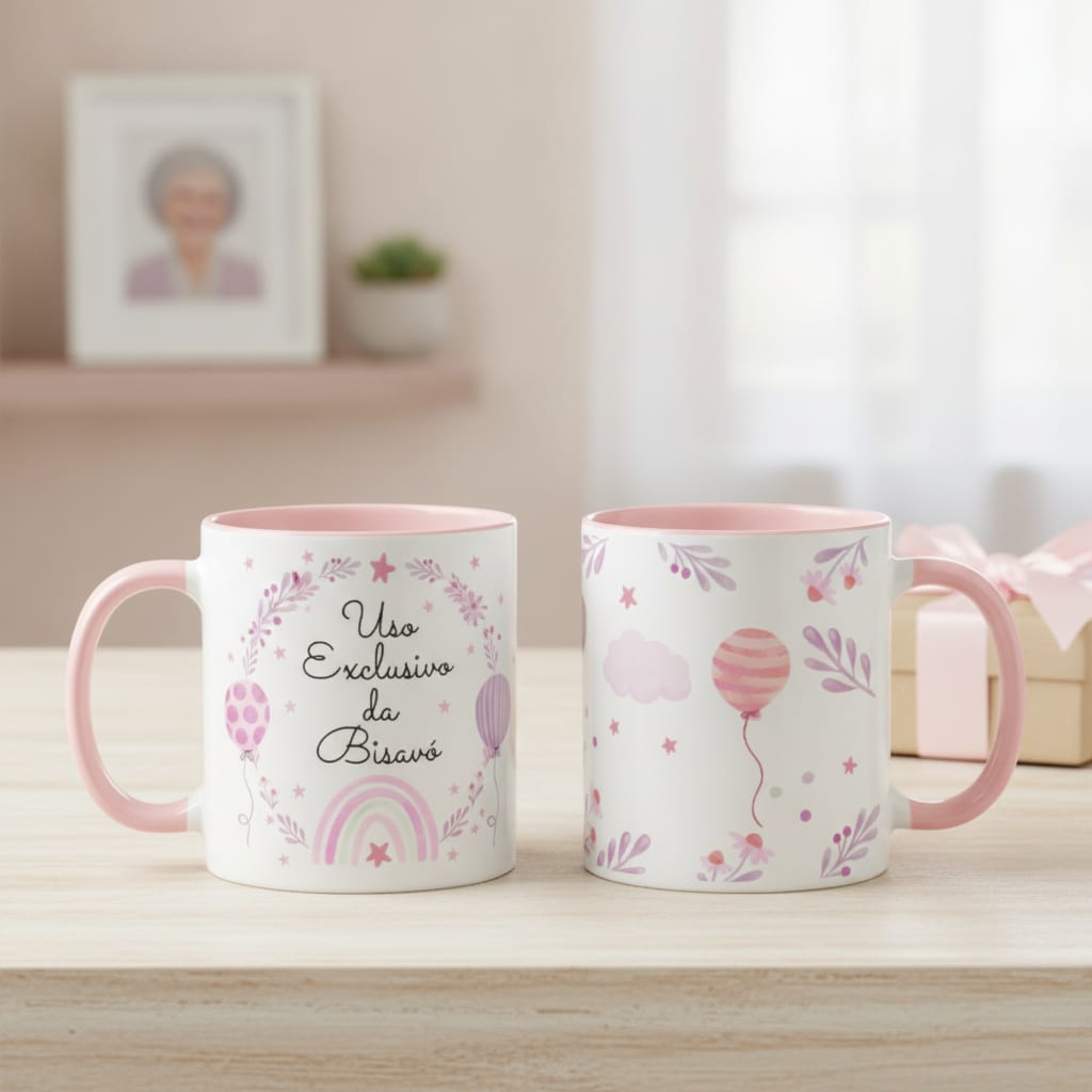 Caneca Feminina Delicada Presente Especial para Bisavó - Família (Avó/Bisa)