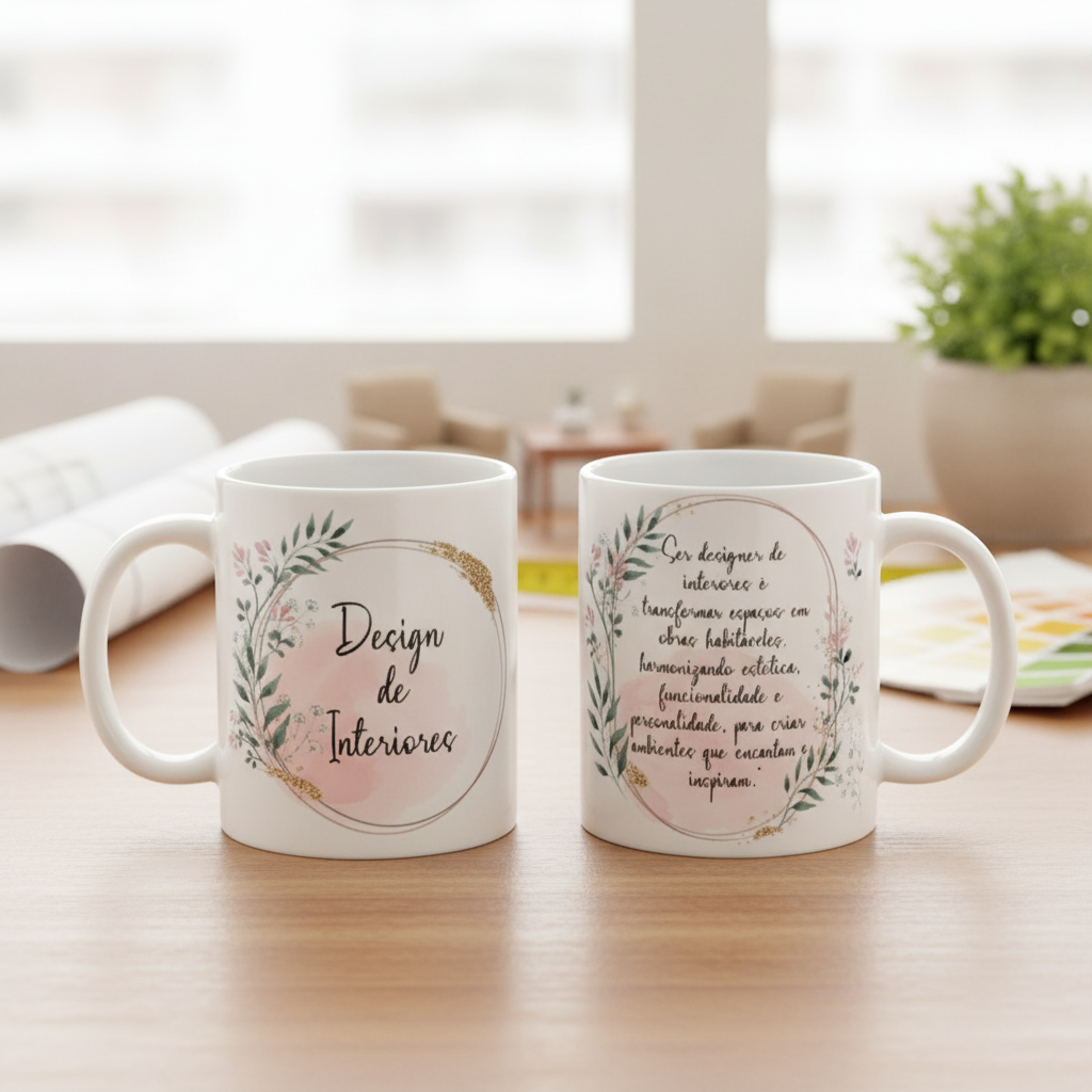 Caneca Feminina Delicada Presente Profissão Design Interior