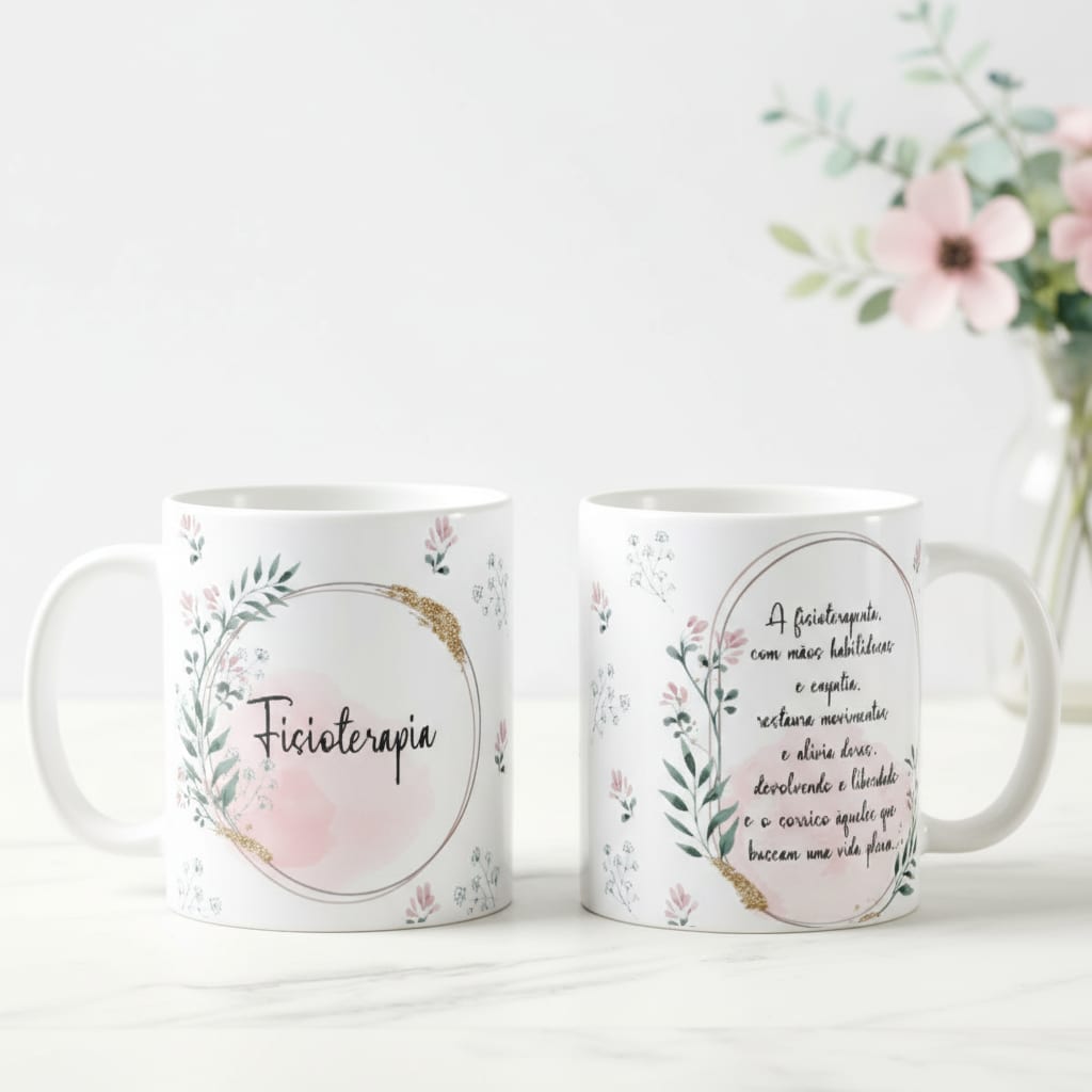 Caneca Feminina Delicada Presente Profissão Fisioterapia - Profissões (Fisioterapeuta)