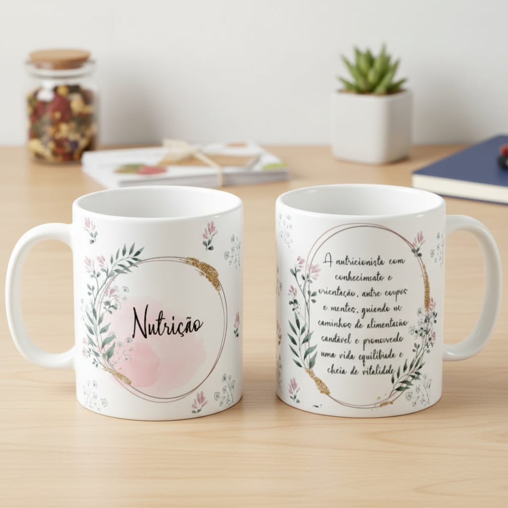 Caneca Feminina Delicada Presente Profissão Nutricionista - Profissões (Nutricionista)