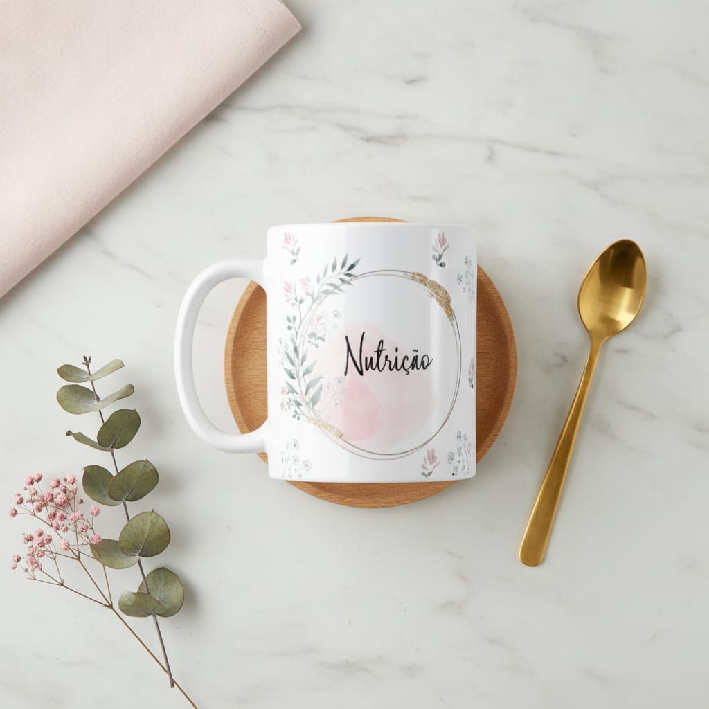 Caneca Feminina Delicada Presente Profissão Nutricionista