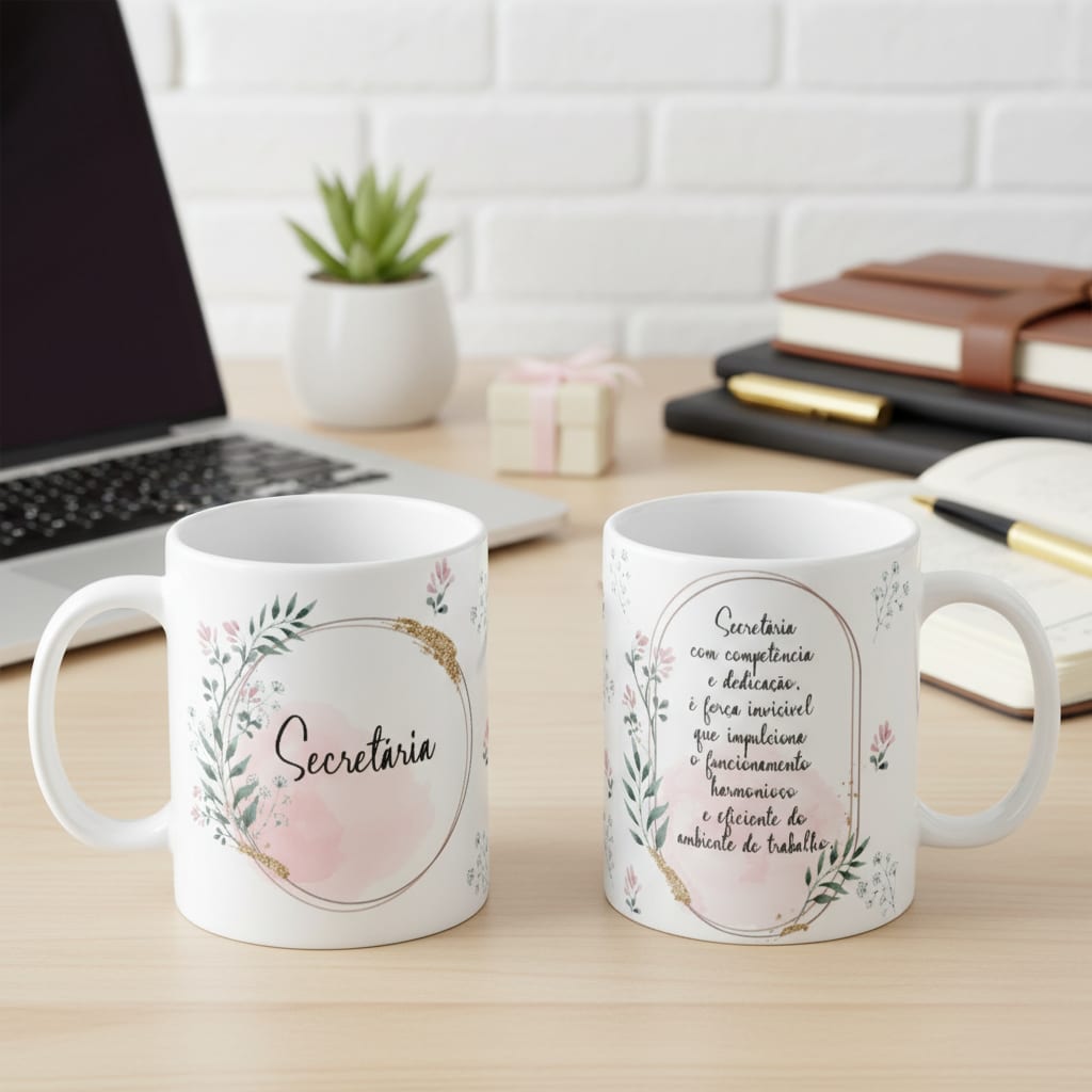 Caneca Feminina Delicada Presente Profissão Secretária - Profissões (Profissão Secretária)