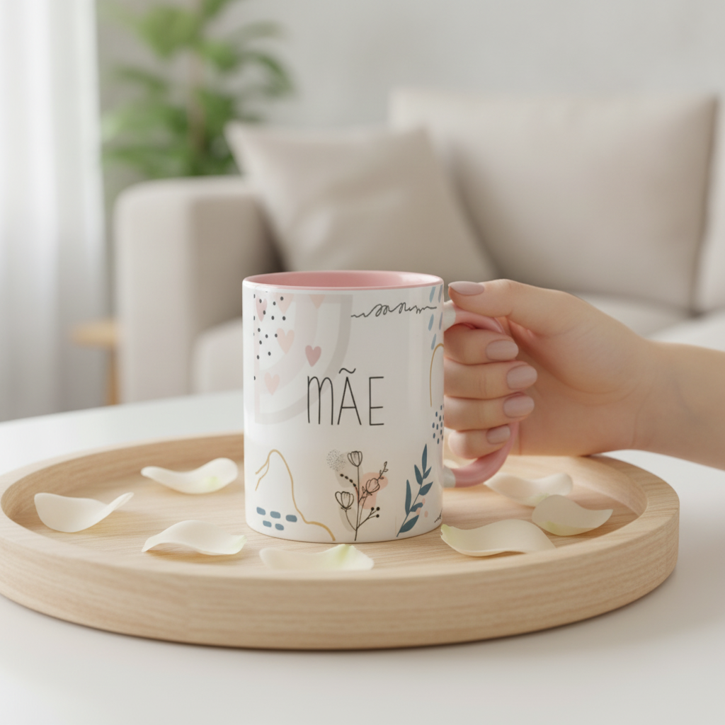 Caneca Feminina Minimalista Presente Especial para Mãe