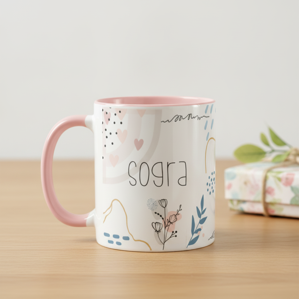 Caneca Feminina Minimalista Presente Segunda Mãe Sogra