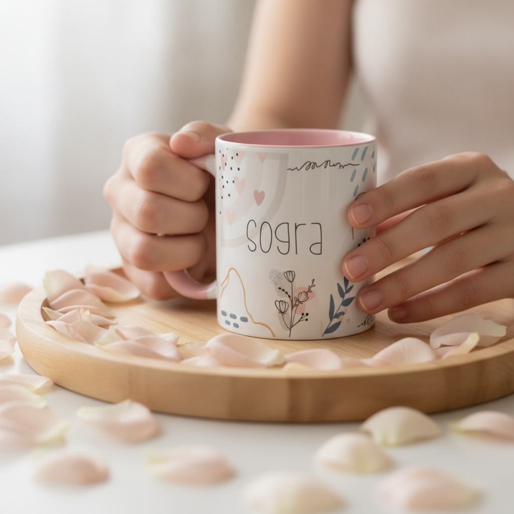 Caneca Feminina Minimalista Presente Segunda Mãe Sogra - Família (Mãe)