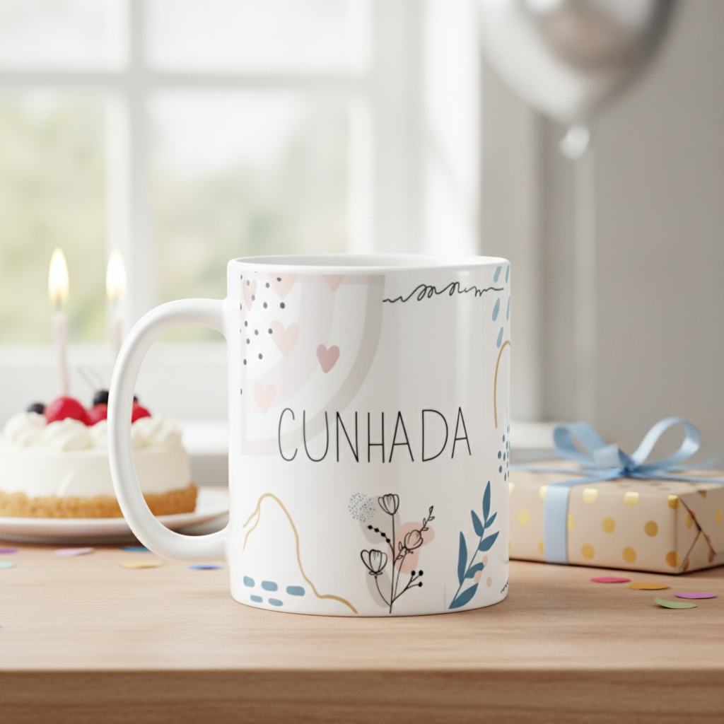 Caneca Feminina para Cunhada Presente de Aniversário - Outros (Aniversário)