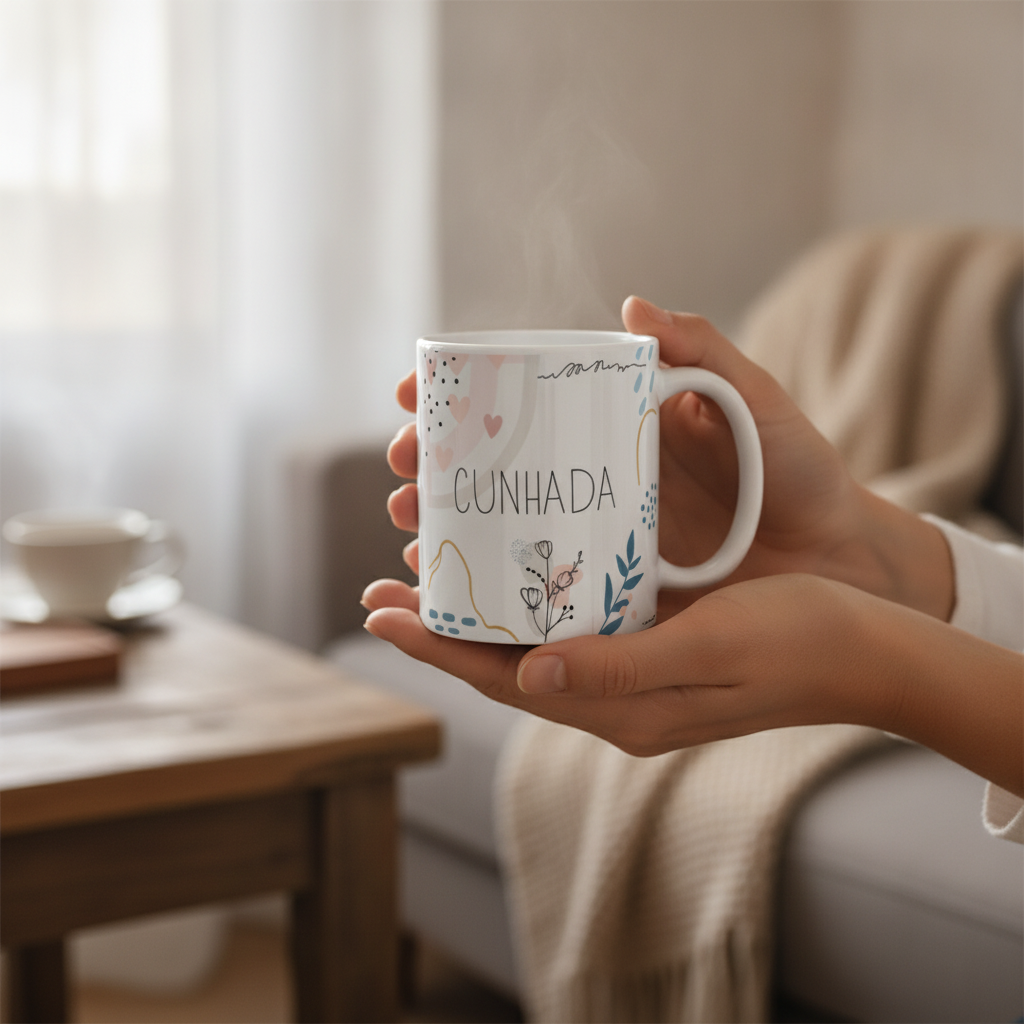 Caneca Feminina para Cunhada Presente de Aniversário