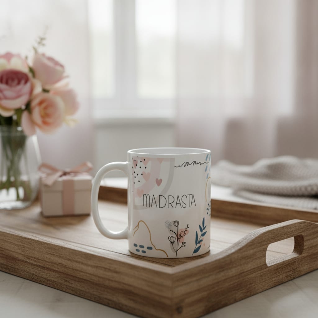 Caneca Feminina para Mãe Presente de Aniversário Madrasta - Família (Mãe)