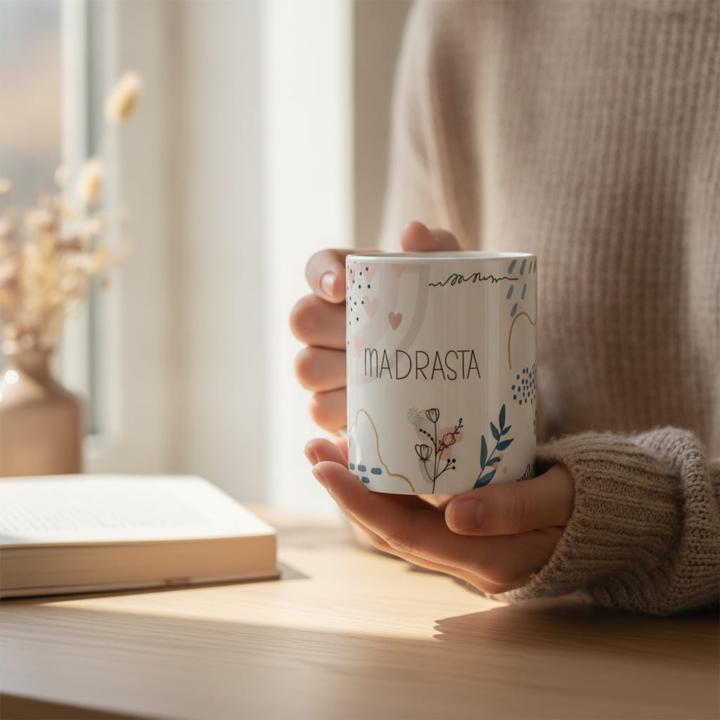Caneca Feminina para Mãe Presente de Aniversário Madrasta