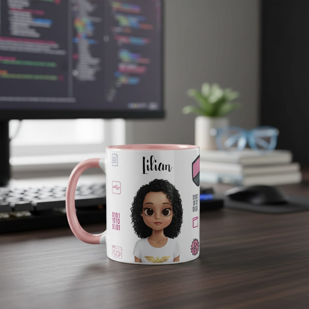 Caneca Feminina Presente Personalizado Profissão Ti