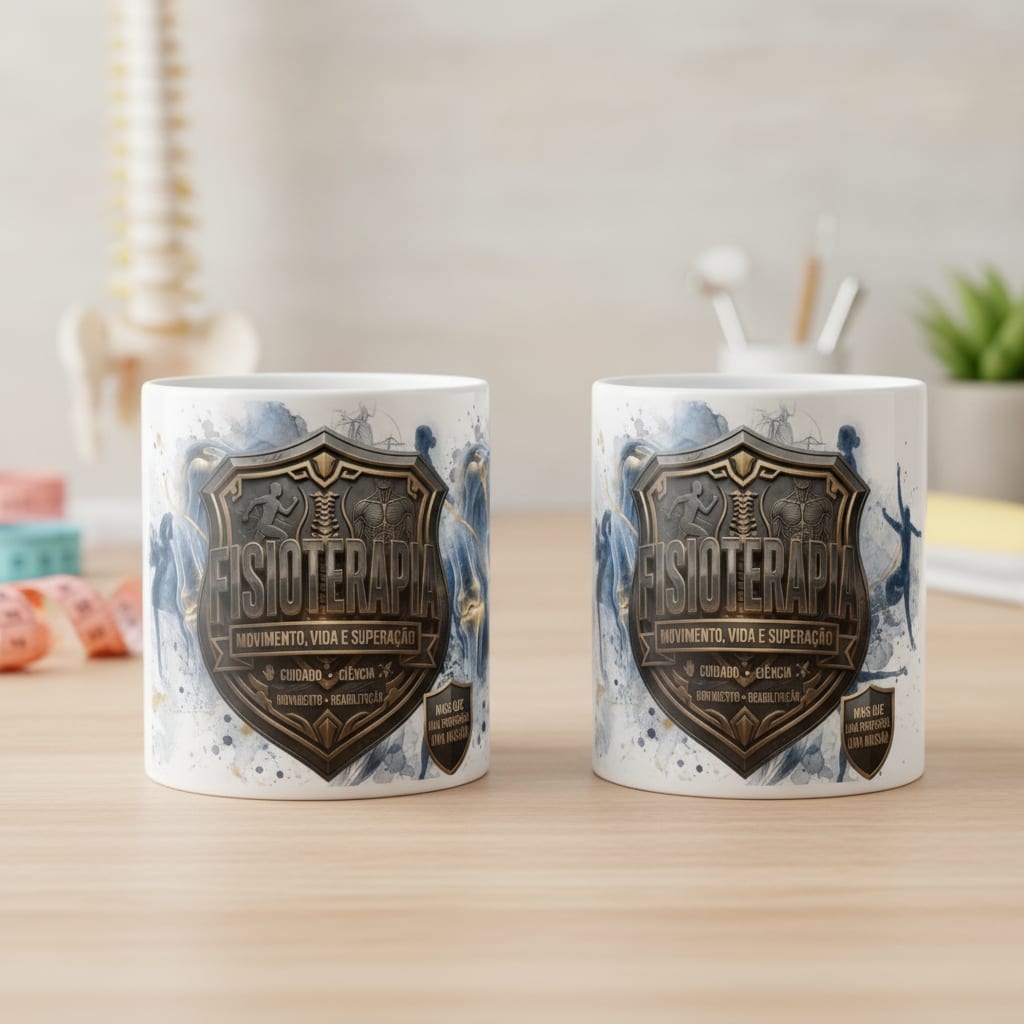 Caneca Fisioterapia Branca Presente Fisioterapeuta Profissão Pronta Entrega - Profissões (Fisioterapeuta)