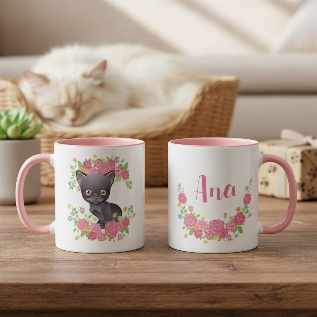 Caneca Gatinho Presente Criativo Mulher Apaixonada Por Gato - Pet (Dono de Gato)
