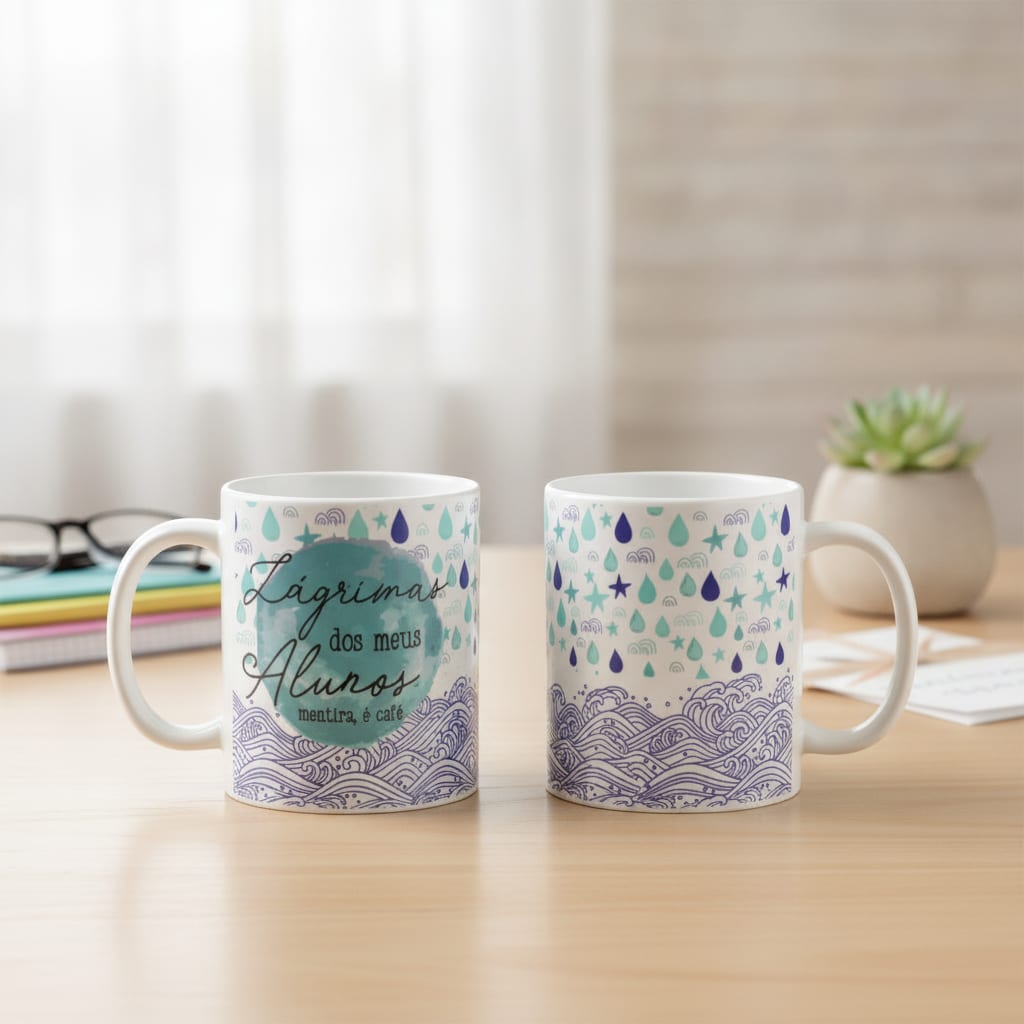 Caneca Lágrimas Dos Alunos Presente Professor Professora - Dia dos Professores (Professor(a))