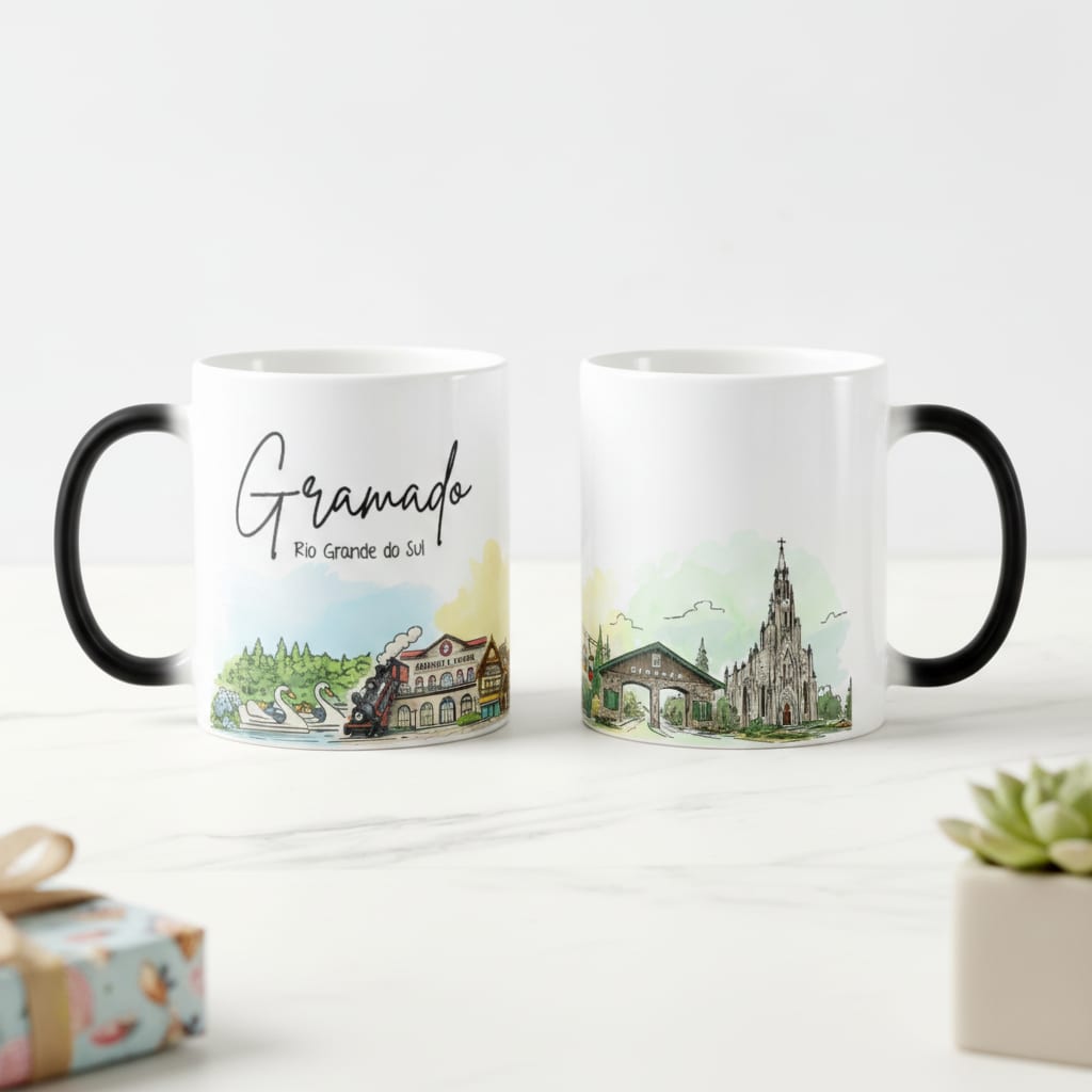 Caneca Lembrança Cidade de Gramado - Rio Grande do Sul - Mágica - Outros (Aniversário)