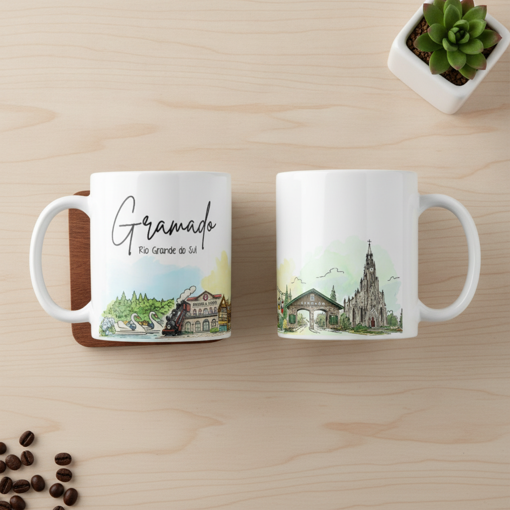 Caneca Lembrança Cidade de Gramado - Rio Grande do Sul - Outros (Aniversário)