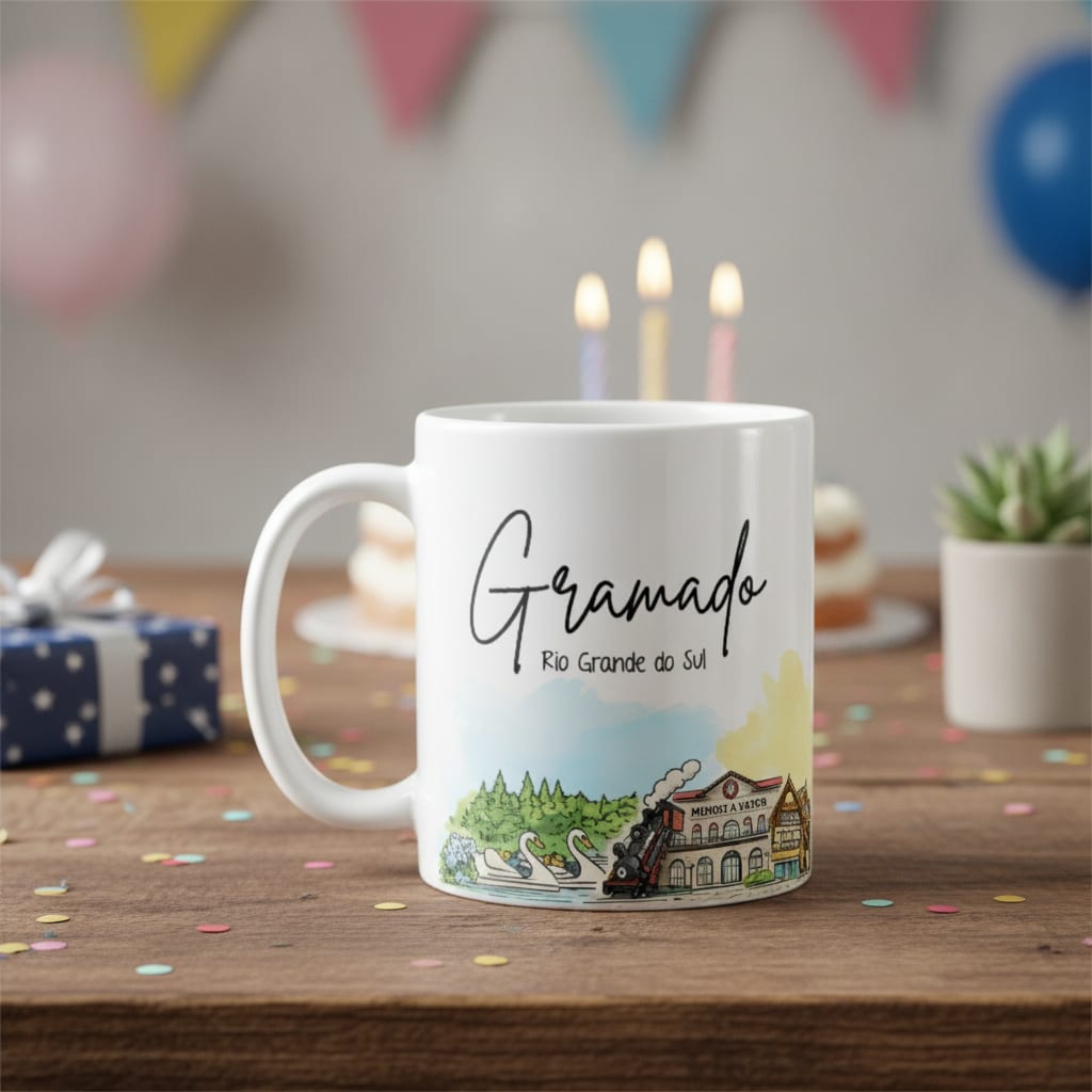 Caneca Lembrança Cidade de Gramado - Rio Grande do Sul