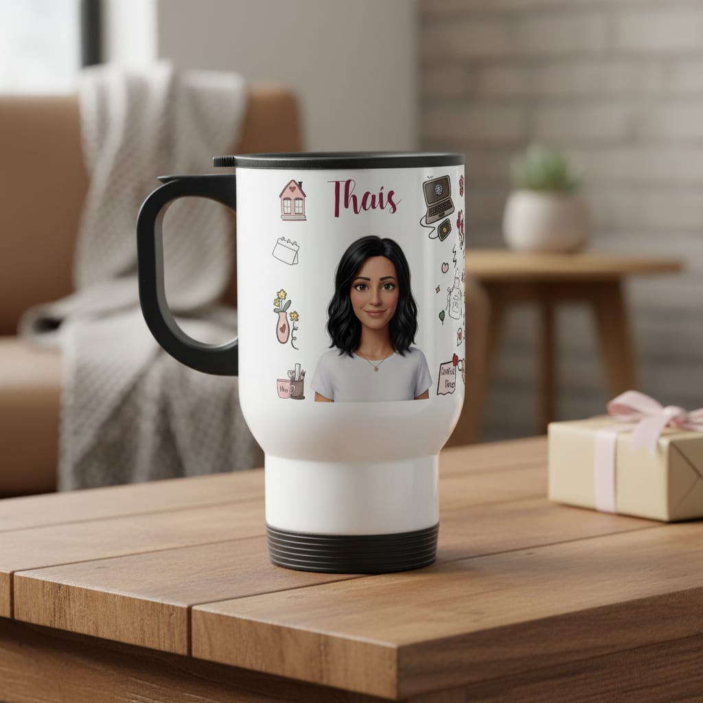 Caneca Mãe Presente Criativo com Avatar - Térmico