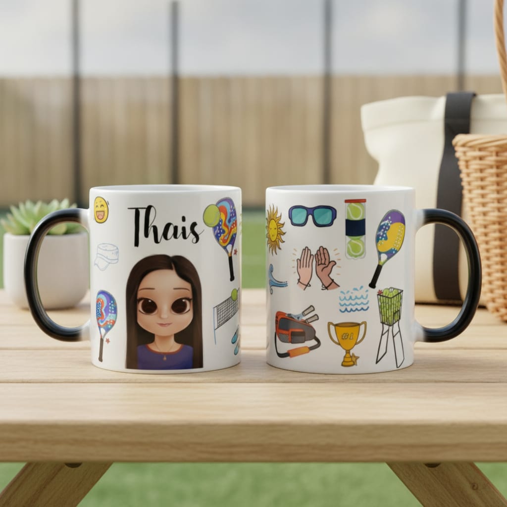 Caneca Mágica Beach Tennis Presente Criativo para Tenista - Hobbies (Esportista)