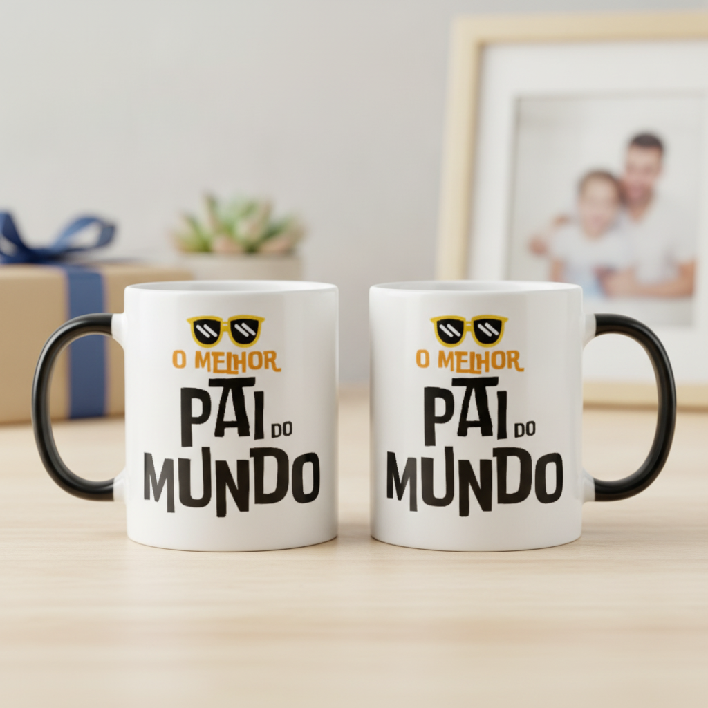 Caneca Mágica Criativa Presente Divertido para o Melhor Pai - Família (Pai)