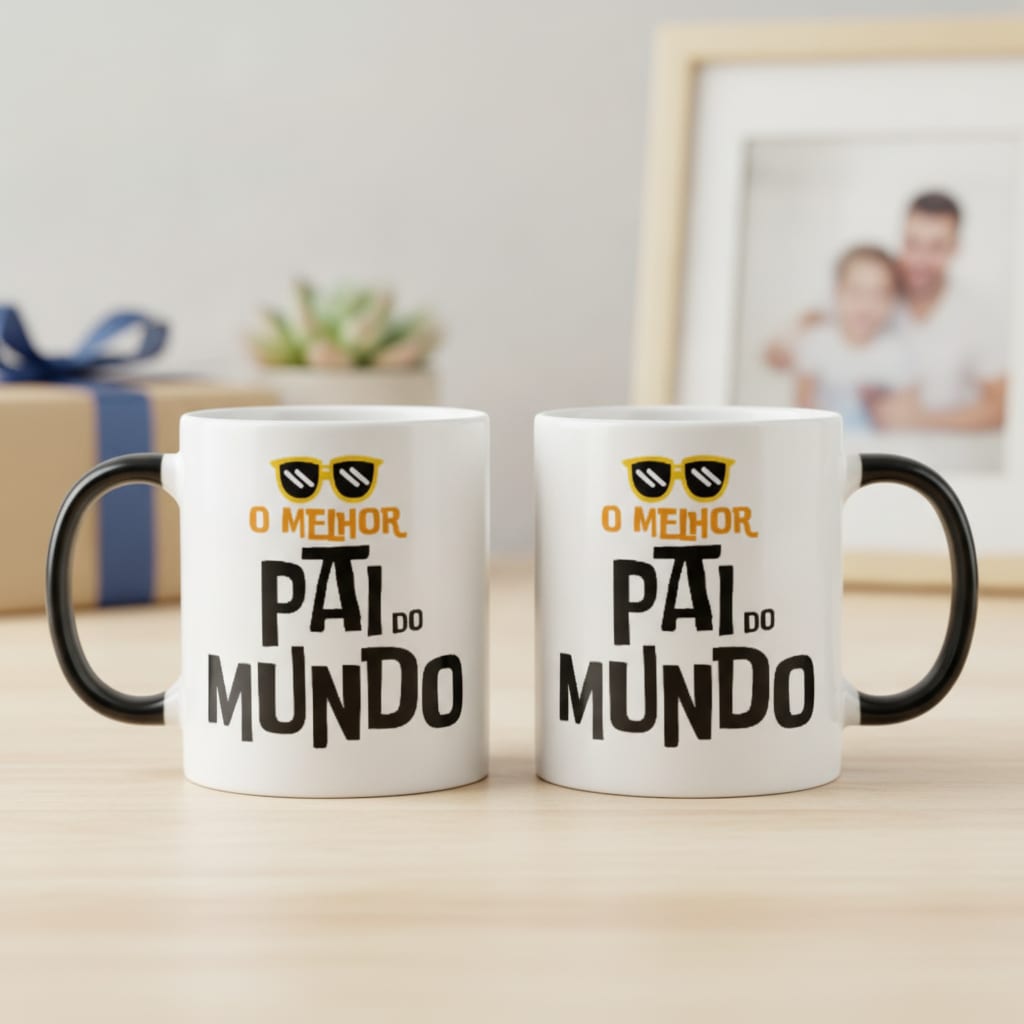 Caneca Mágica Criativa Presente Divertido para o Melhor Pai - Família (Pai)