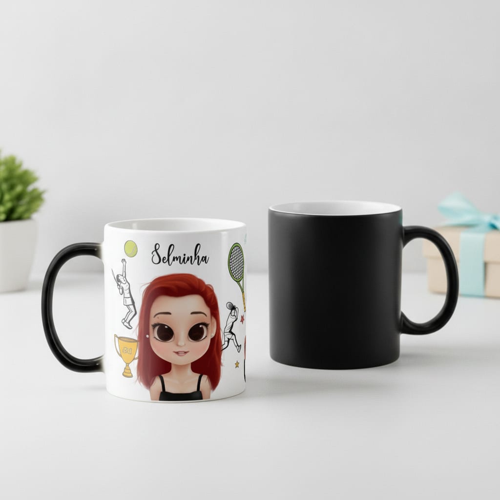 Caneca Mágica Divertida Presente para Professor de Tênis - Dia dos Professores (Professor(a))