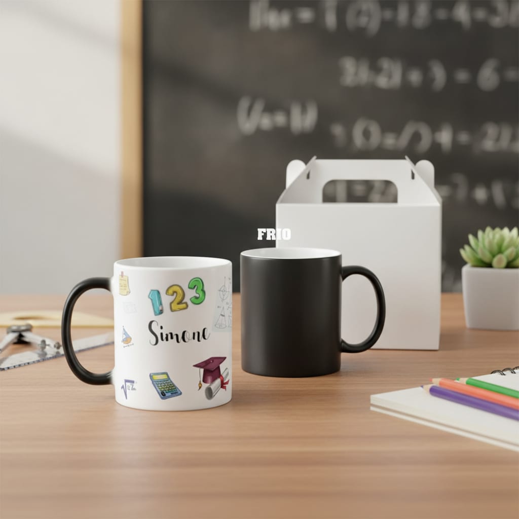 Caneca Mágica Especial com Nome para Professor de Matemática - Dia dos Professores (Matemática)