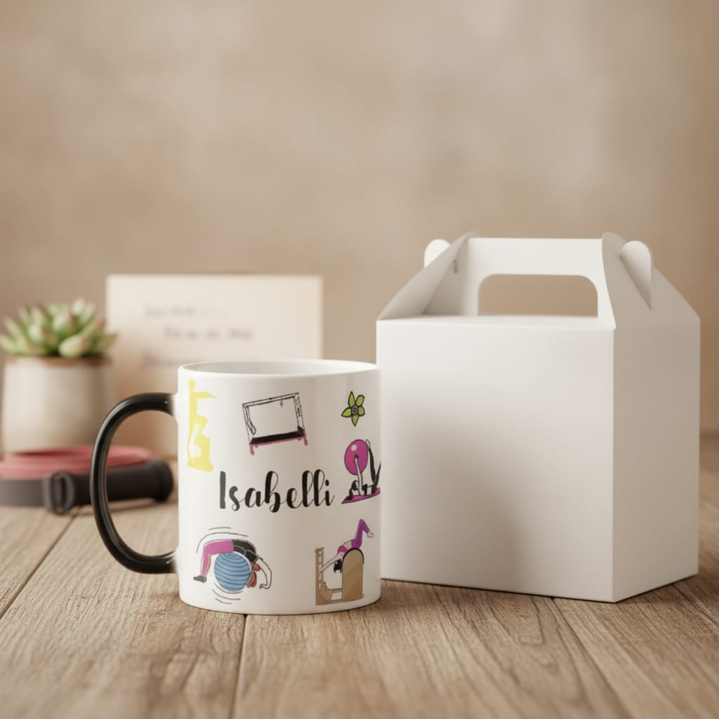 Caneca Mágica Personalizada com Nome Professor de Pilates - Dia dos Professores (Pilates)