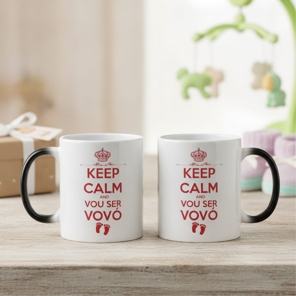 Caneca Mágica Personalizada Gravidez para Familia Avó - Anúncio de Gravidez (Avó)