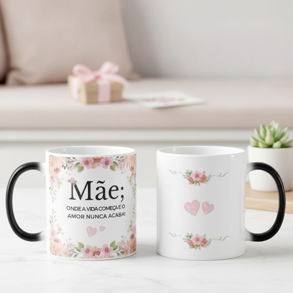 Caneca Mágica Presente Criativo Especial Dia das Mães - Família (Mãe)