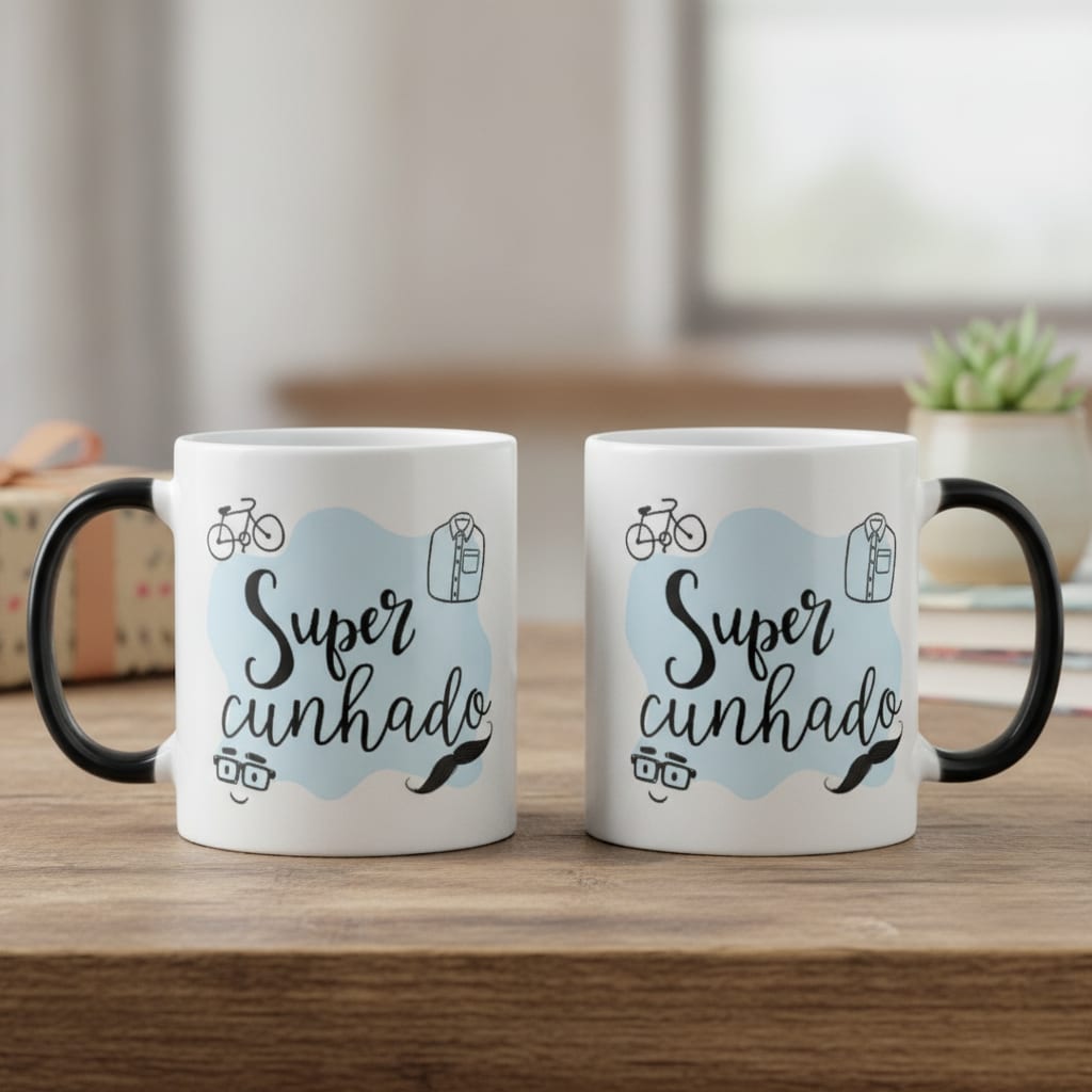 Caneca Mágica Presente Criativo Especial para Super Cunhado - Família (Cunhado(a))